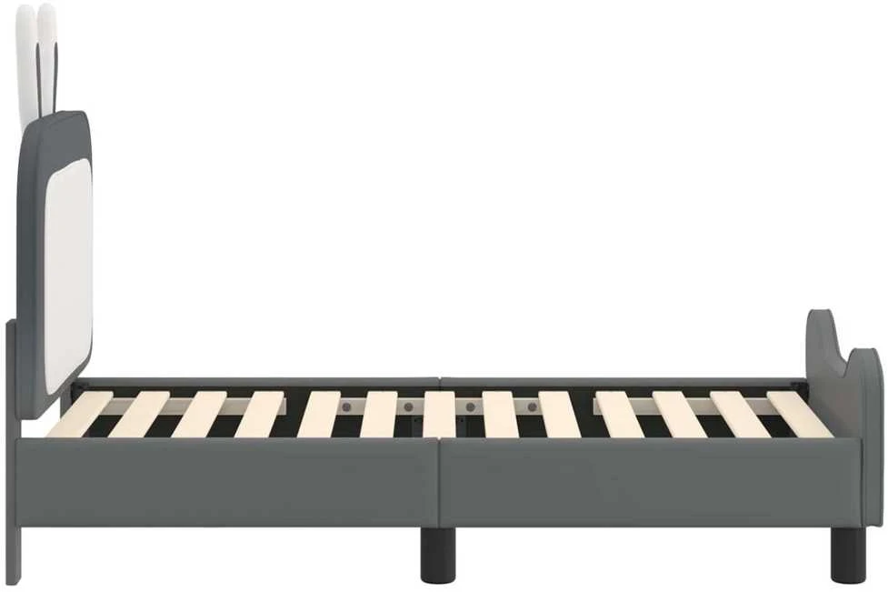 Lova Vaikiška Lovo Rėmas su Galvūgaliu Šviesiai pilka 70 x 140 cm PU