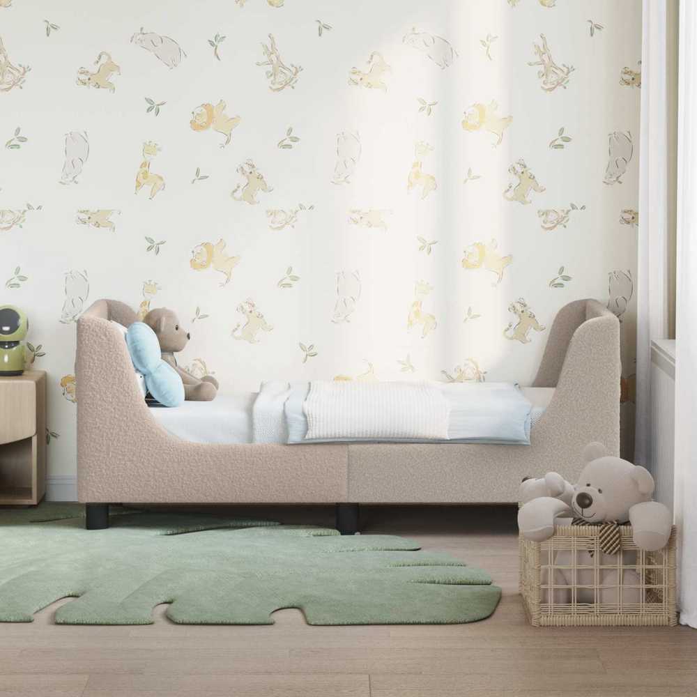 Lova Vaikiška Lovo Rėmas su Galvūgaliu Šviesiai pilka 70 x 140 cm