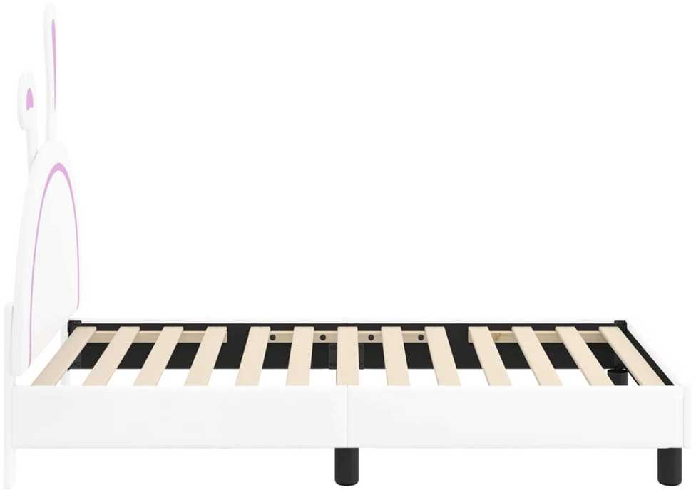 Lova Vaikiška lovos konstrukcija su galvūgaliu Balta 80 x 160 cm PU