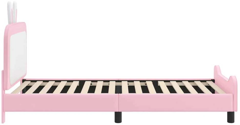 Lova Vaikiška lovos konstrukcija su galvūgaliu Rožinė 80 x 200 cm PU