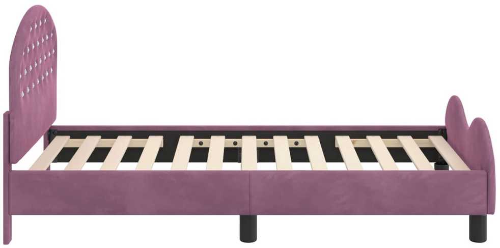 Lova Vaikiška lovos konstrukcija su galvūgaliu Violetinė 80 x 160 cm