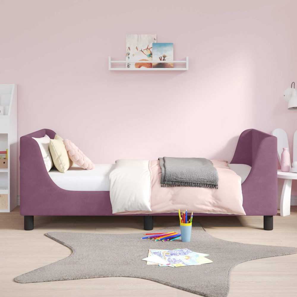 Lova Vaikiška lovos konstrukcija su galvūgaliu Violetinė 80 x 160 cm