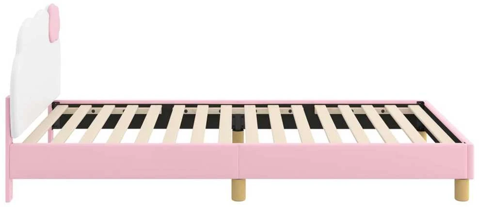 Lova Vaikiška lovos konstrukcija su galvūgaliu Rožinė 90 x 200 cm PU