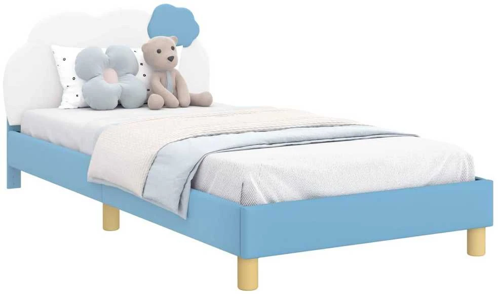 Lova Vaikiška lovos konstrukcija su galvūgaliu Mėlyna 90 x 190 cm PU