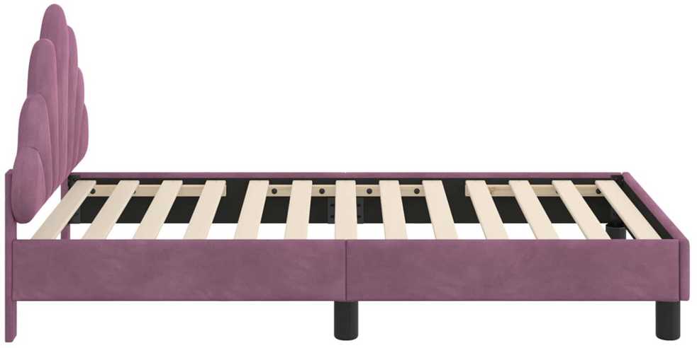 Lova Vaikiška lovos konstrukcija su galvūgaliu Violetinė 80 x 160 cm