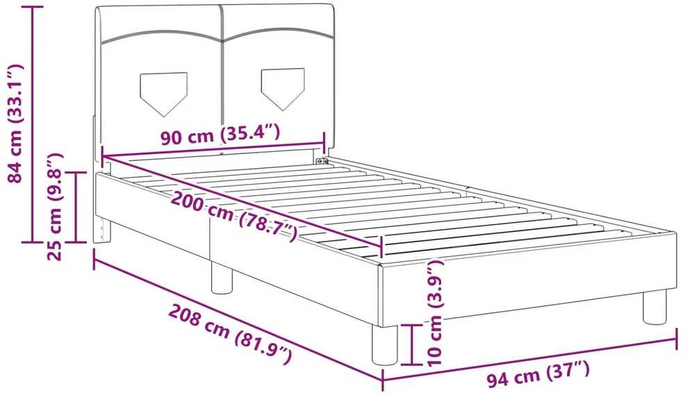 Lova Vaikiška lovos konstrukcija su galvūgaliu Džinsinės mėlynos