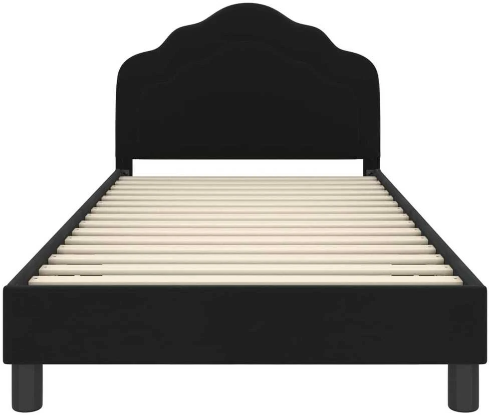 Lova Vaikiška lovos konstrukcija su galvūgaliu Juoda 90 x 200 cm