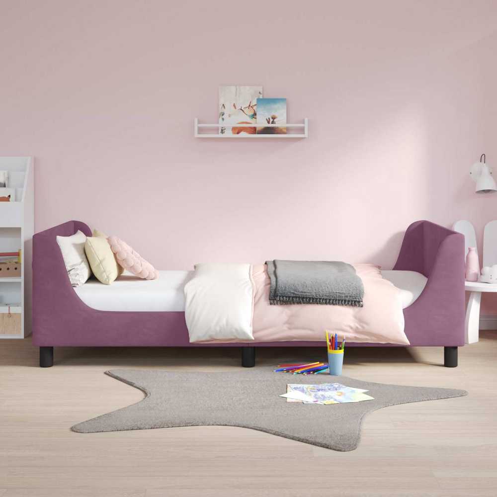 Lova Vaikiška lovos konstrukcija su galvūgaliu Violetinė 90 x 200 cm