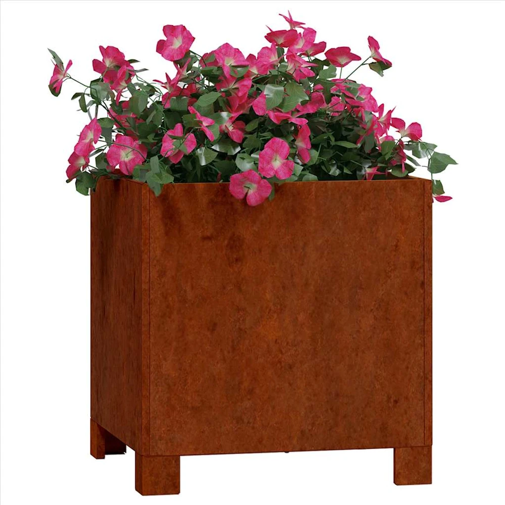 Loveliai su kojelėm, 2vnt., rūdžių, 32x30x33cm, Corten plienas