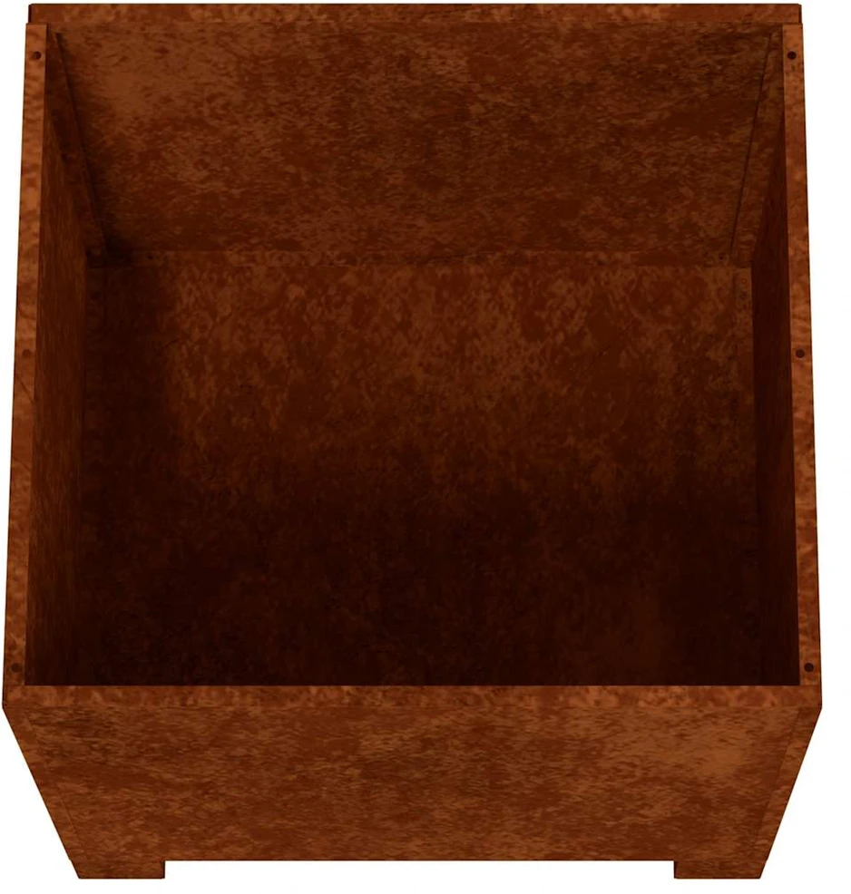 Loveliai su kojelėm, 2vnt., rūdžių, 32x30x33cm, Corten plienas