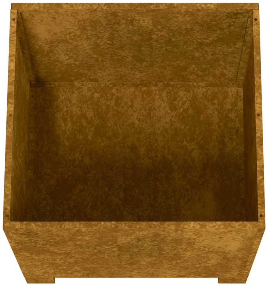 Loveliai su kojelėm, 2vnt., rūdžių, 32x30x33cm, Corten plienas