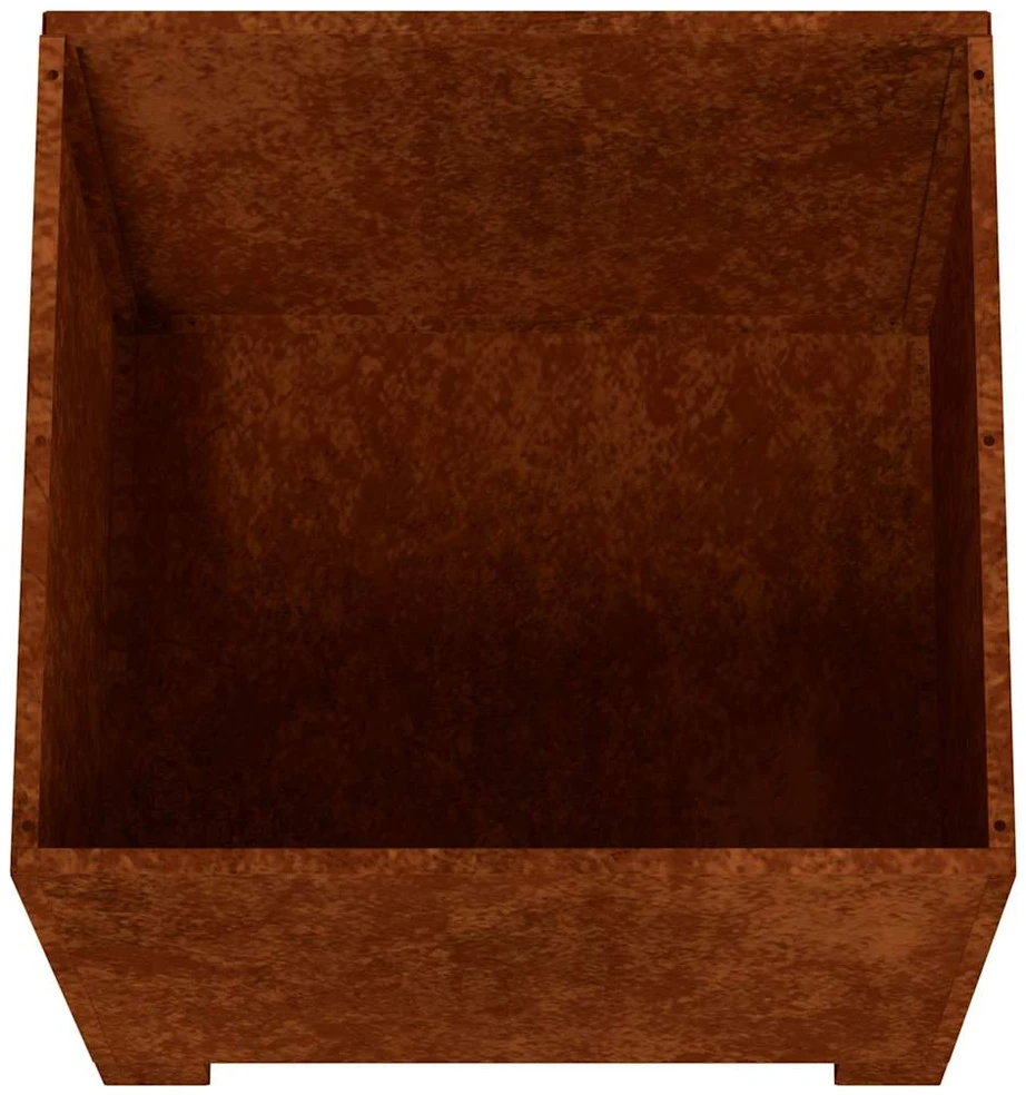 Loveliai su kojelėm, 2vnt., rūdžių, 42x40x43cm, Corten plienas