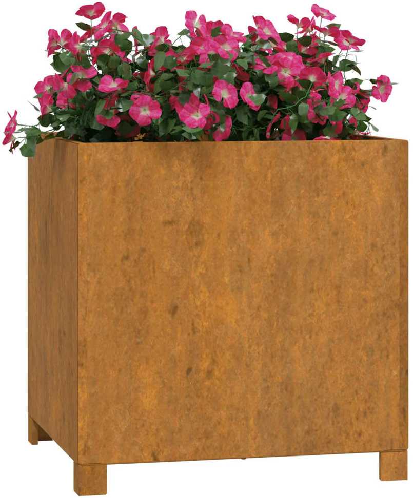 Loveliai su kojelėm, 2vnt., rūdžių, 49x47x50cm, Corten plienas