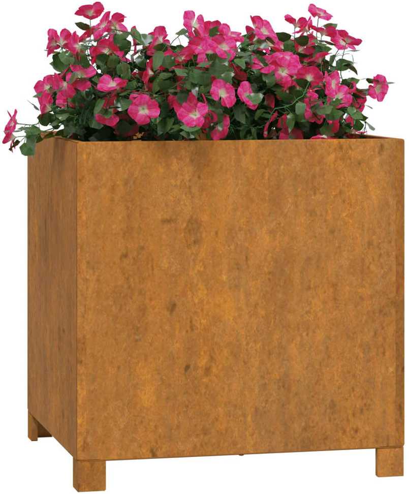 Loveliai su kojelėm, 2vnt., rūdžių, 49x47x50cm, Corten plienas