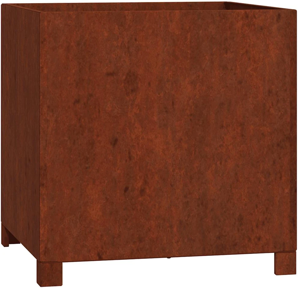 Loveliai su kojelėm, 2vnt., rūdžių, 49x47x50cm, Corten plienas