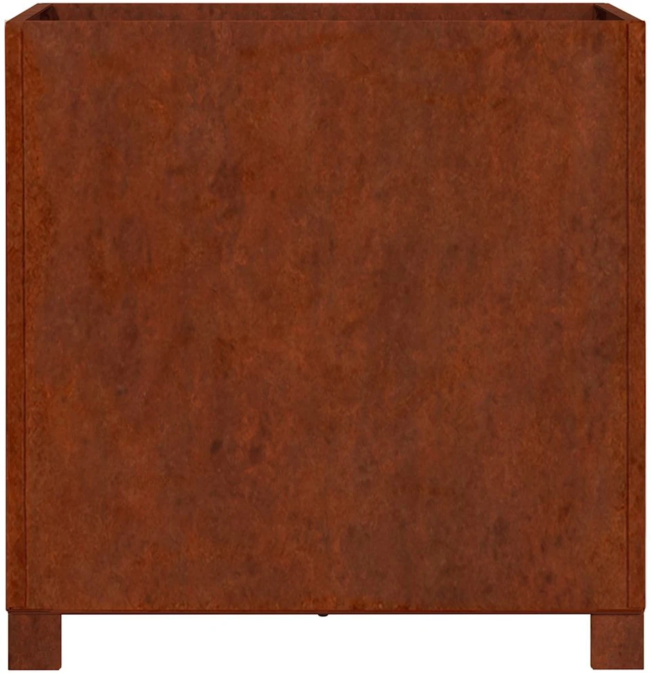 Loveliai su kojelėm, 2vnt., rūdžių, 49x47x50cm, Corten plienas