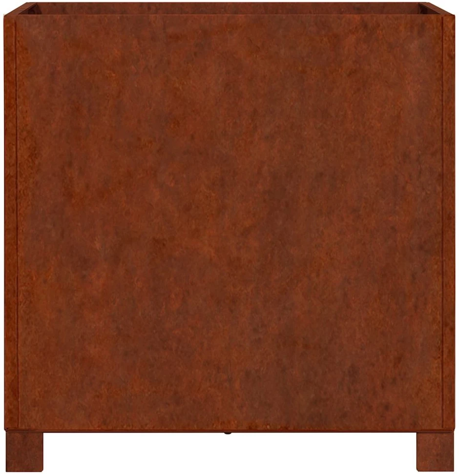 Loveliai su kojelėm, 2vnt., rūdžių, 49x47x50cm, Corten plienas