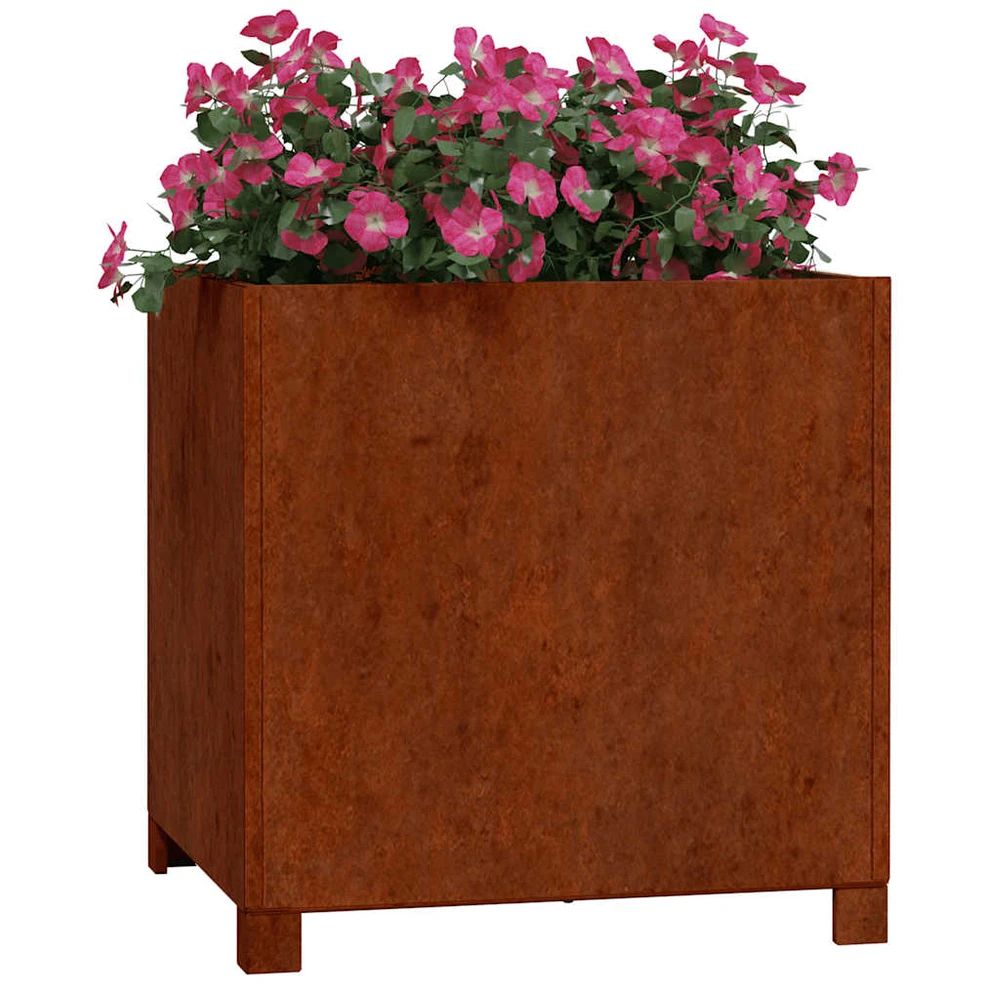 Loveliai su kojelėm, 2vnt., rūdžių, 49x47x50cm, Corten plienas