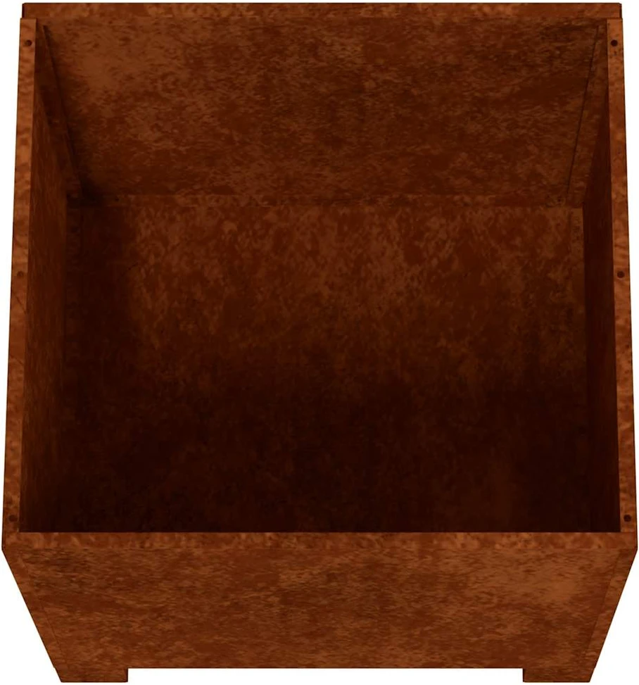 Loveliai su kojelėm, 2vnt., rūdžių, 49x47x50cm, Corten plienas