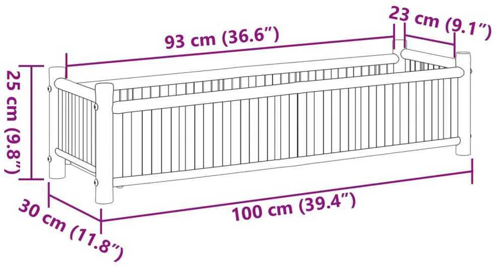 Lovelis, 100x30x25cm, bambukas