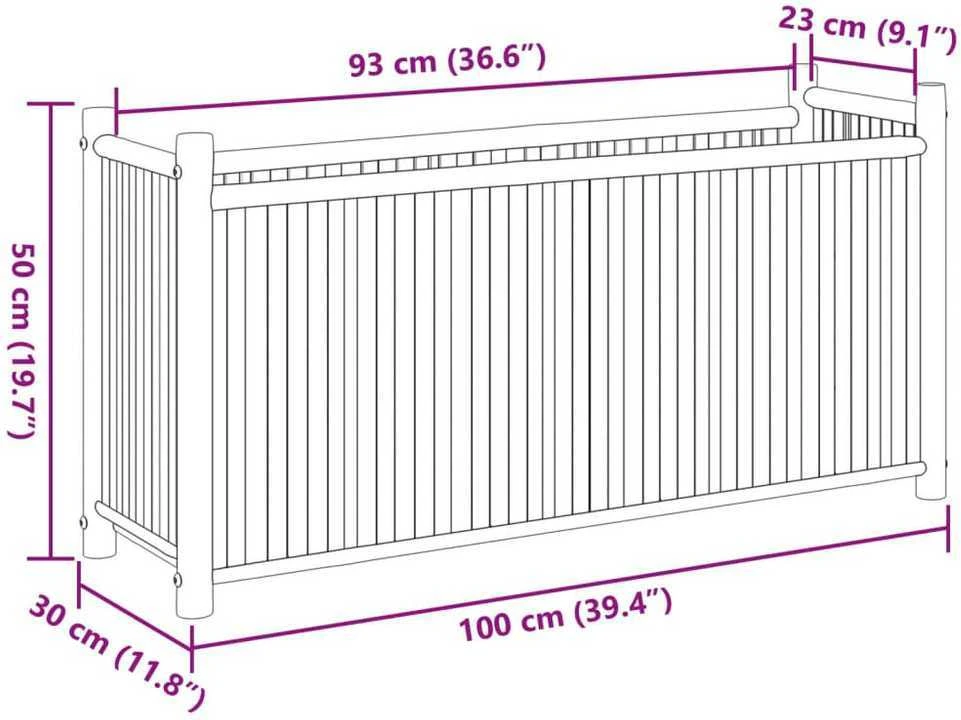 Lovelis, 100x30x50cm, bambukas