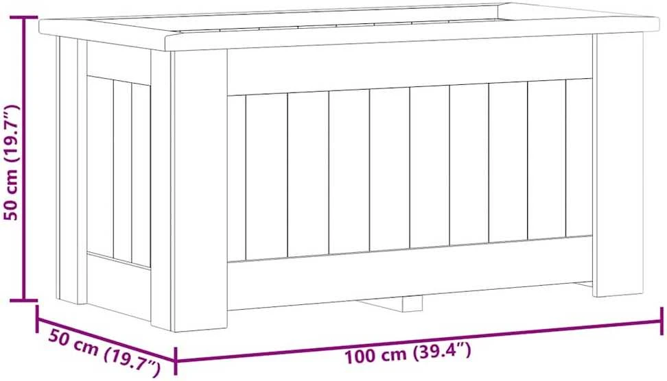 Lovelis, 100x50x50cm, impregnuota pušies mediena