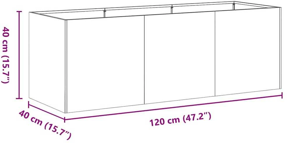 Lovelis, 120x40x40cm, nerūdijantis plienas