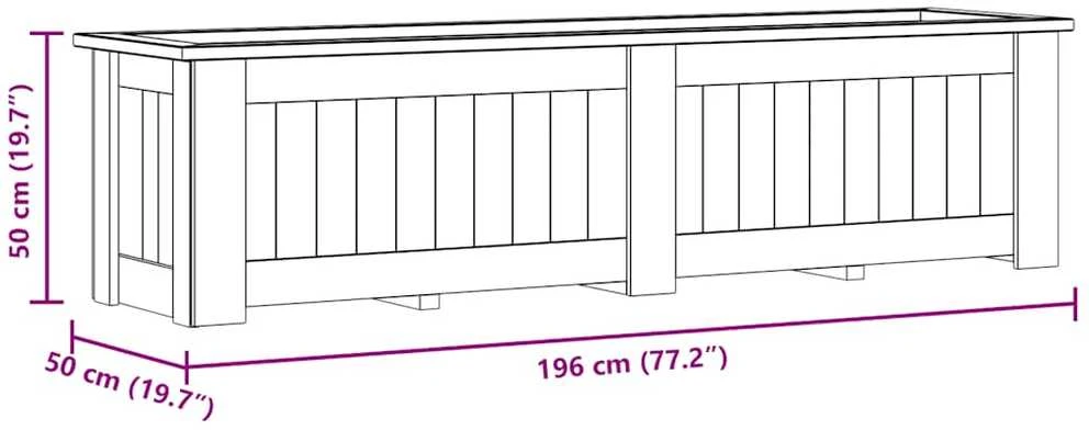 Lovelis, 196x50x50cm, impregnuota pušies mediena