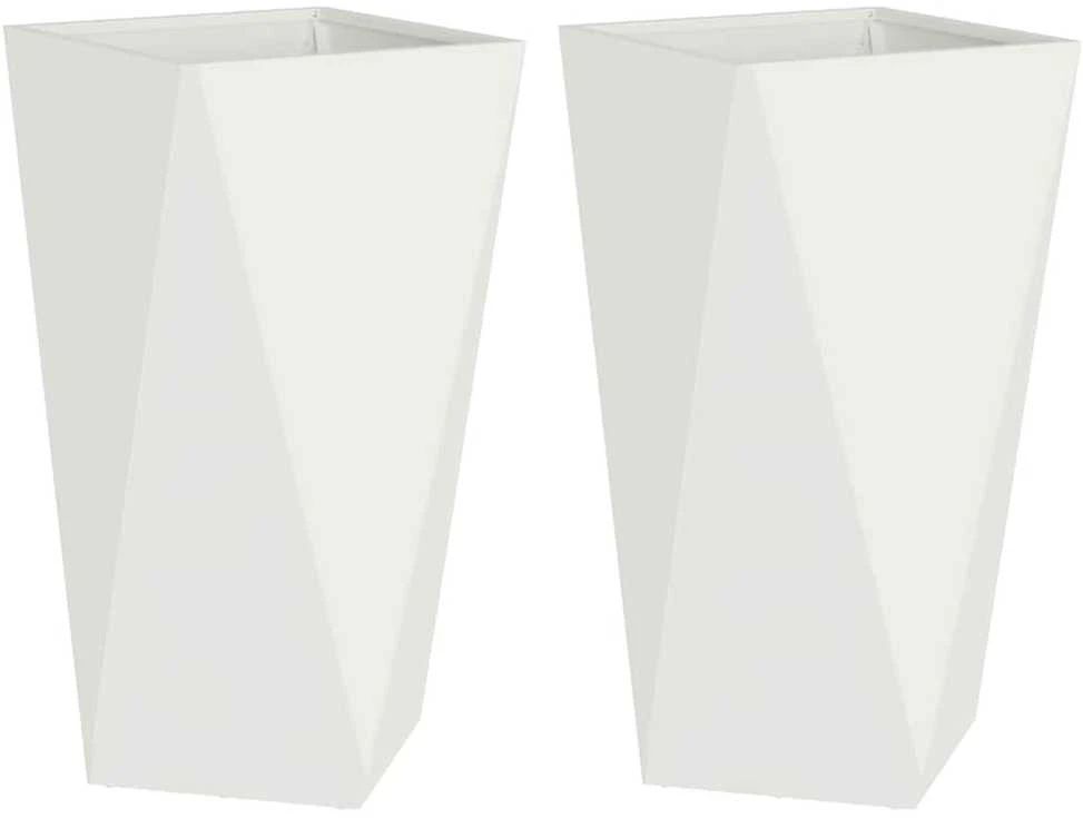 Lovelis 2 vnt. Balta 40 x 40 x 75 cm Plienas