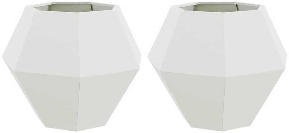 Lovelis 2 vnt. Balta 75 x 75 x 60 cm Plienas