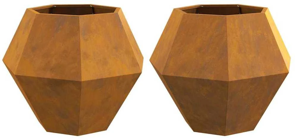 Lovelis 2 vnt. Rūdijanti 75 x 75 x 60 cm