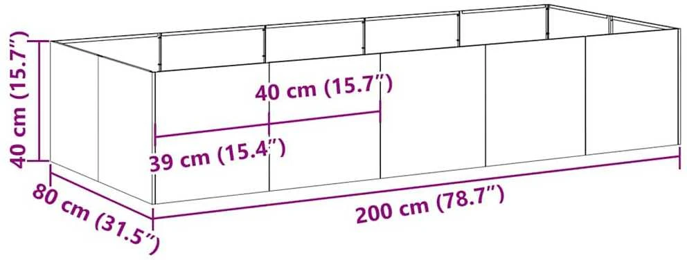 Lovelis, 200x80x40cm, nerūdijantis plienas