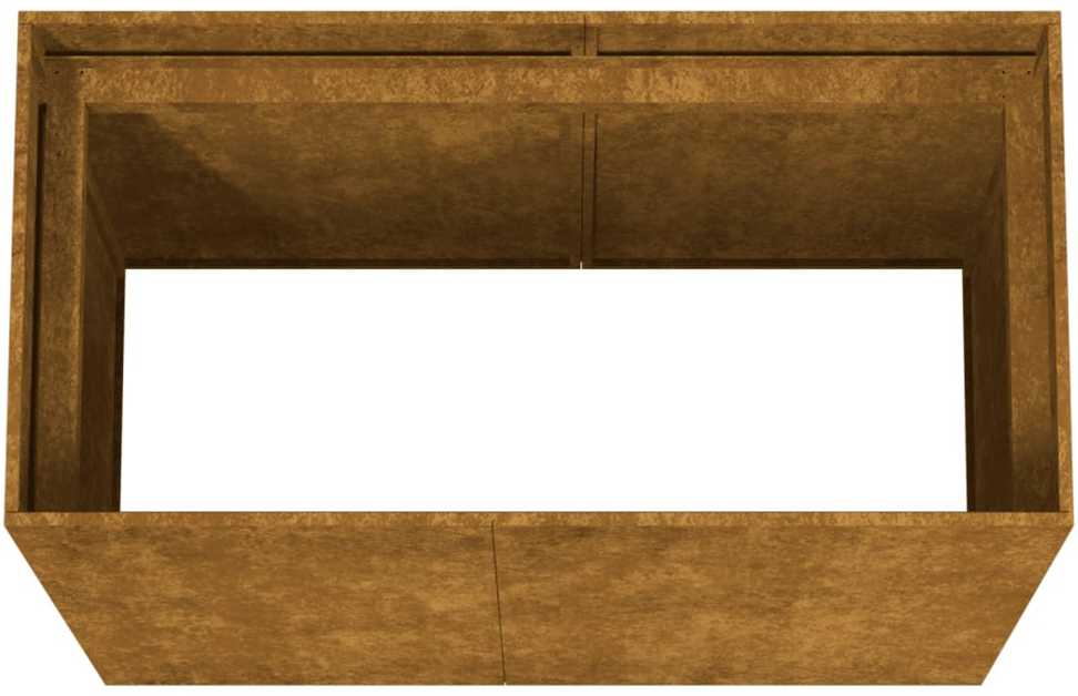 Lovelis, 40x80x80cm, Corten plienas