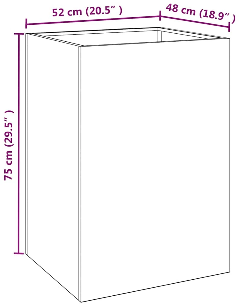Lovelis, 52x48x75cm, Corten plienas