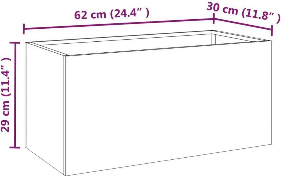 Lovelis, 62x30x29cm, Corten plienas