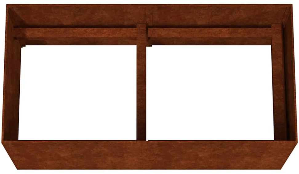 Lovelis, 80x40x40cm, Corten plienas