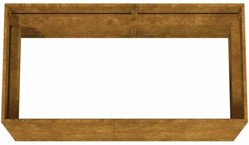 Lovelis, 80x40x40cm, Corten plienas