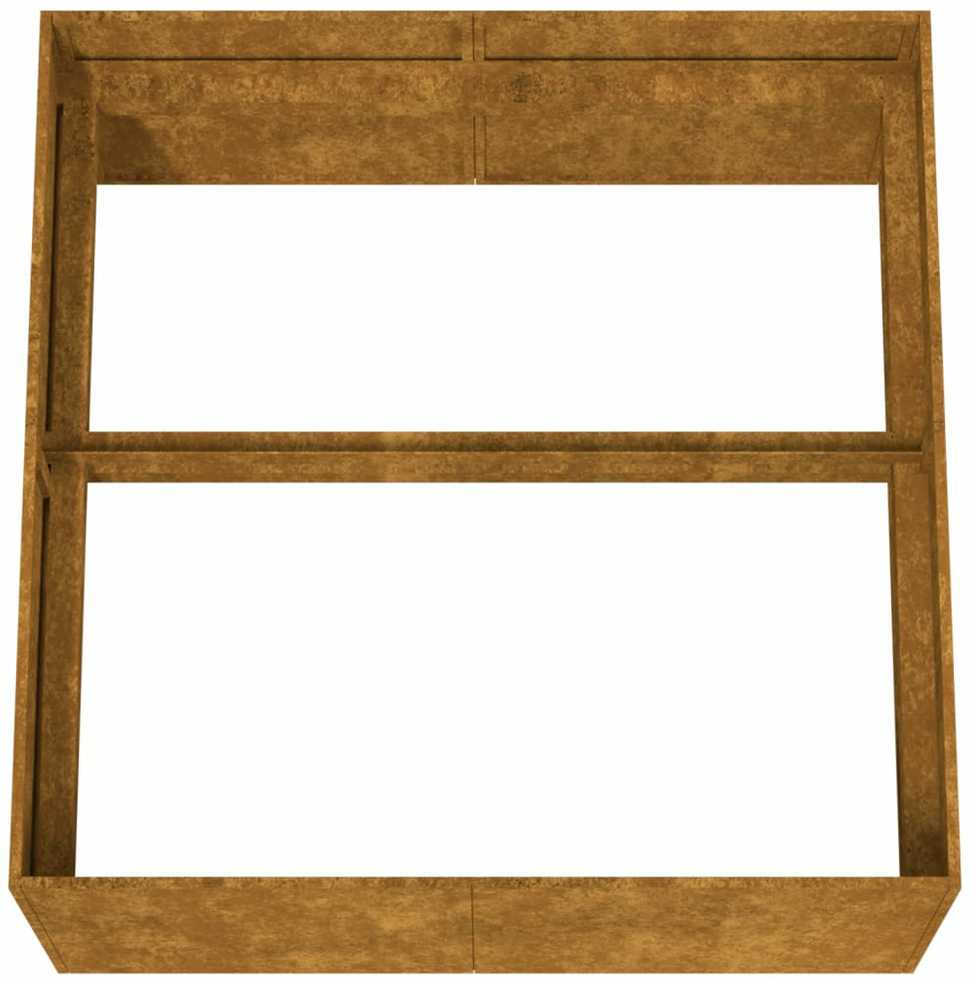 Lovelis, 80x80x40cm, Corten plienas