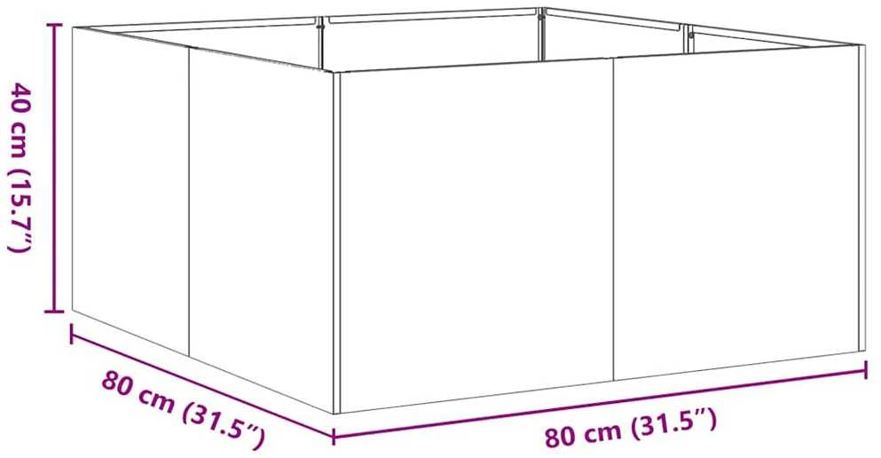 Lovelis, 80x80x40cm, galvanizuotas plienas