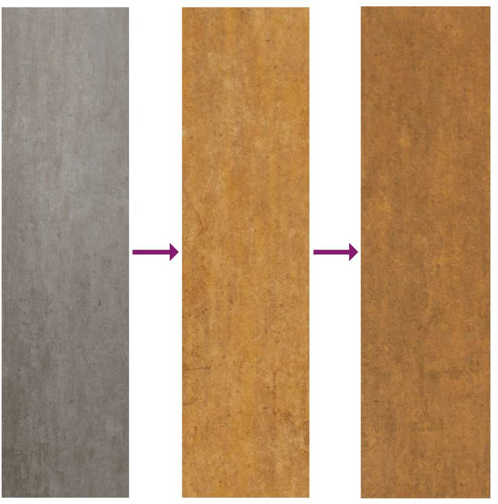 Lovelis, 80x80x80cm, Corten plienas