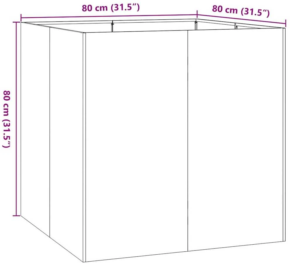 Lovelis, 80x80x80cm, galvanizuotas plienas