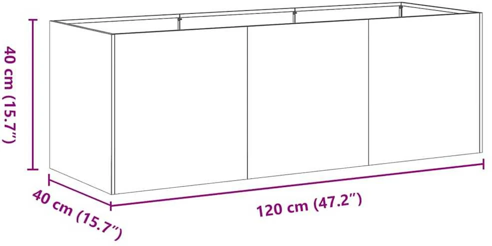 Lovelis, alyvuogių žalias, 120x40x40cm šaltai valcuotas plienas