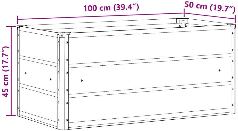 Lovelis Antracitas 100 x 50 x 45 cm Cinkuota plienas