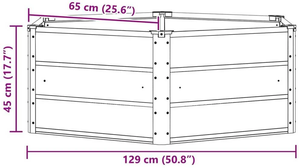 Lovelis Antracitas 129 x 129 x 45 cm Plienas