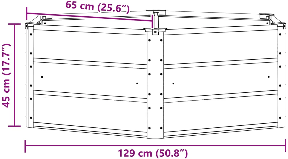 Lovelis Antracitas 129 x 129 x 45 cm Plienas