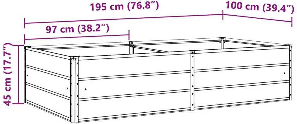Lovelis Antracito 195 x 100 x 45 cm Galvanizuotas plienas