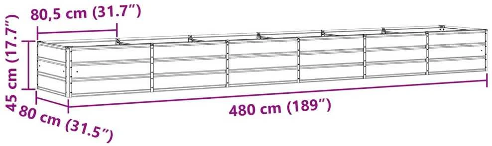 Lovelis Antracitas 480 x 80 x 45 cm Plienas