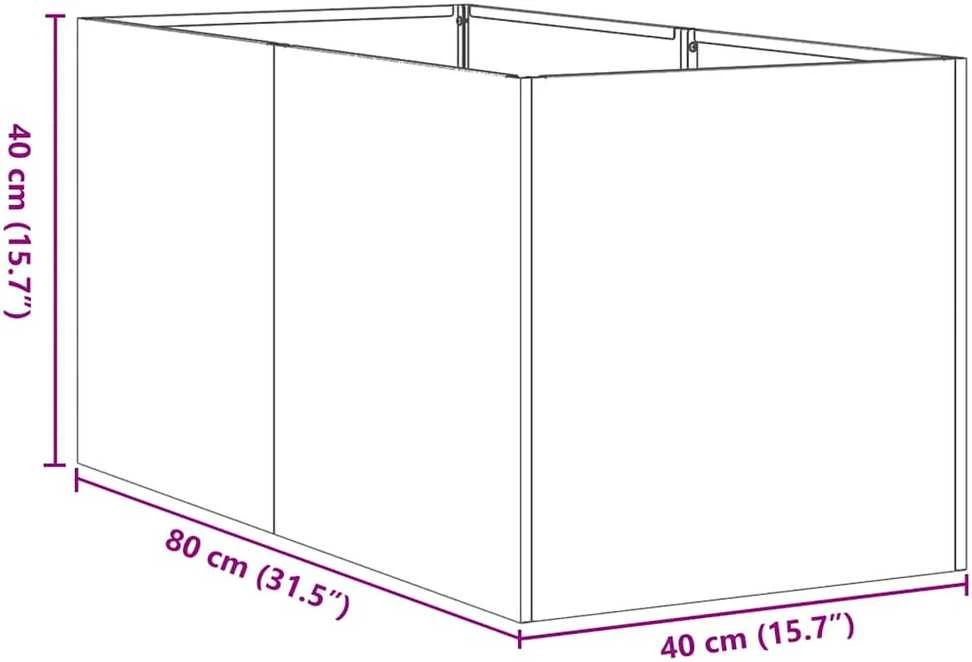 Lovelis, antracito, 40x80x40cm, šaltai valcuotas plienas