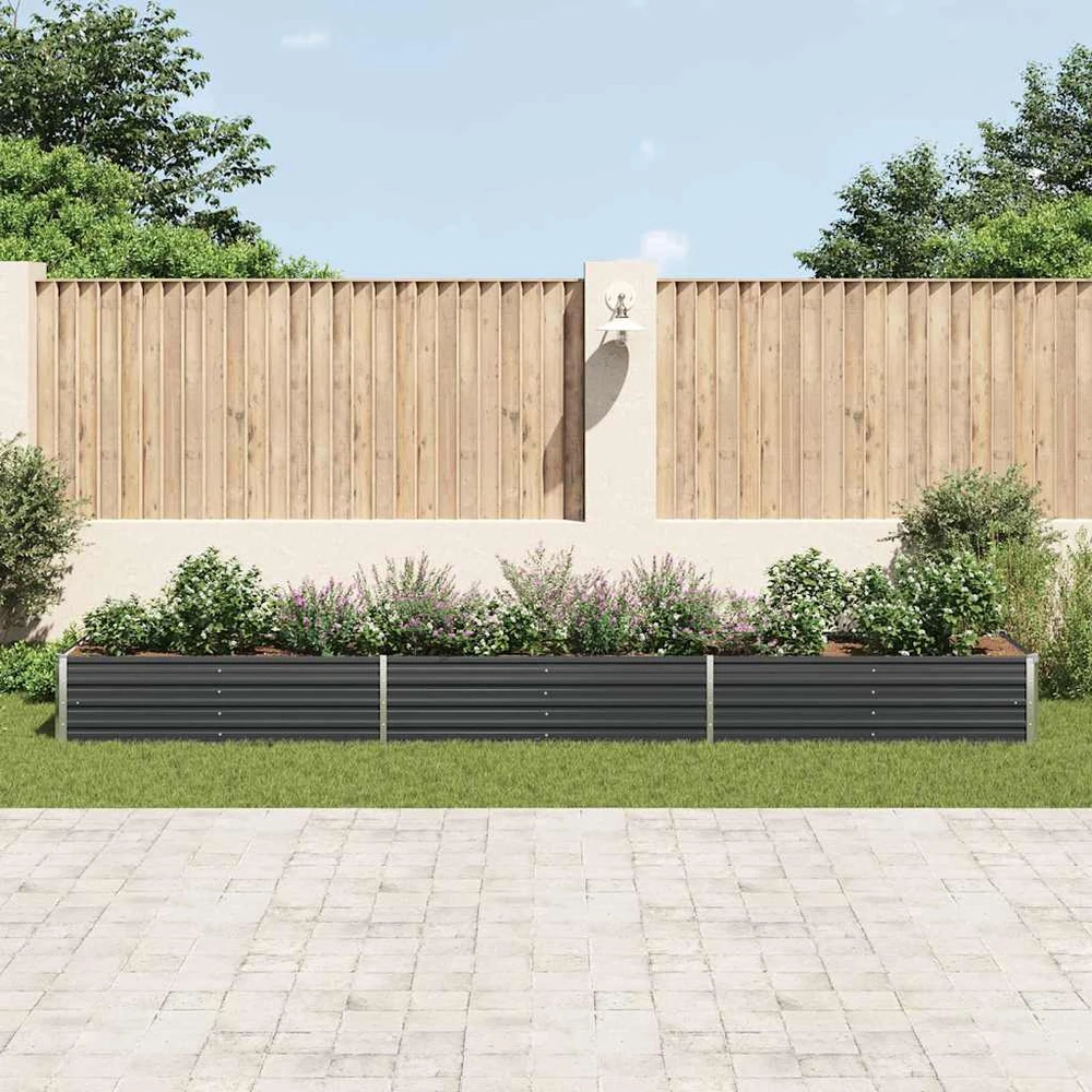 Lovelis, antracito, 480x80x45cm, galvanizuotas plienas, aukštas