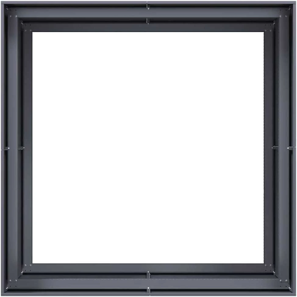 Lovelis, antracito spalvos, 100x100x80cm, plienas